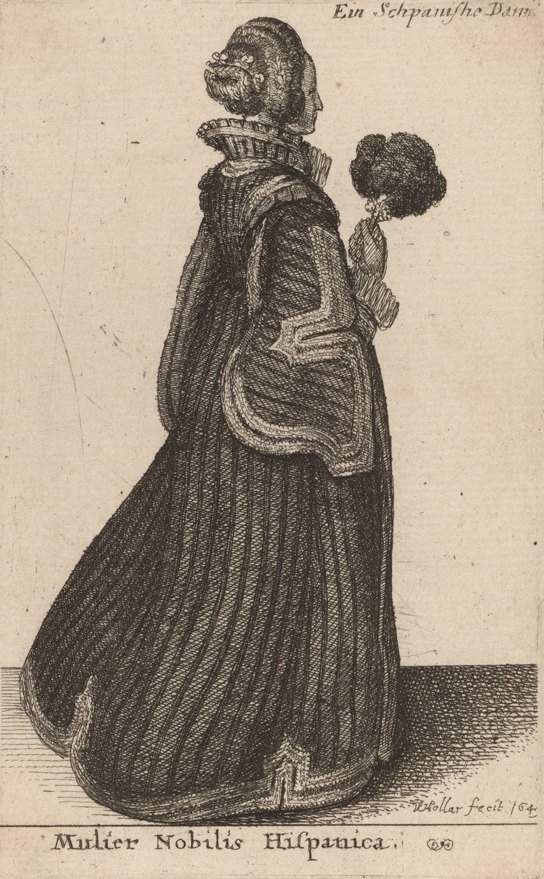 Mujer Noble Hispánica, probablemente 1649 de Wenceslaus Hollar