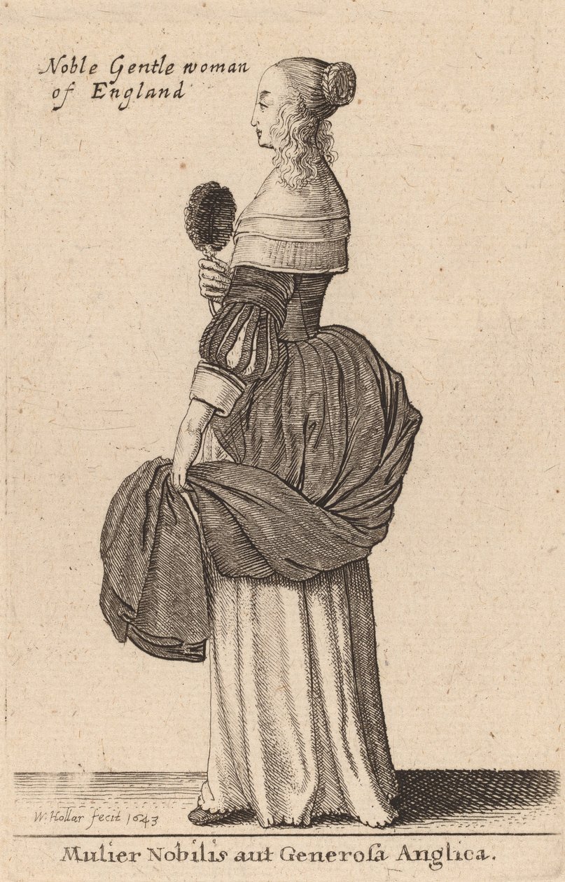 Mujer Noble o Generosa Inglesa, 1643 de Wenceslaus Hollar