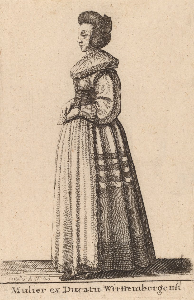 Mujer del Ducado de Wurtemberg, 1643 de Wenceslaus Hollar