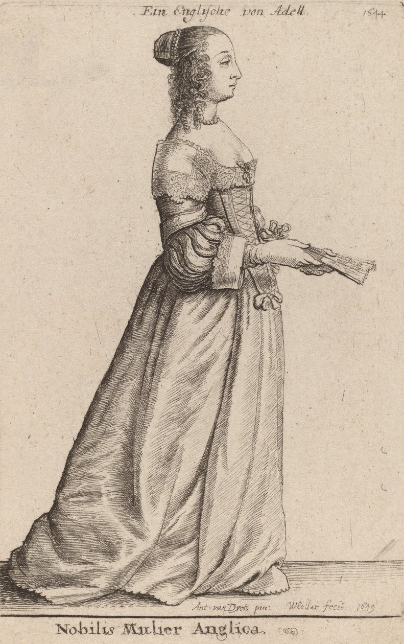 Nobilis Mulier Anglica, 1649 de Wenceslaus Hollar
