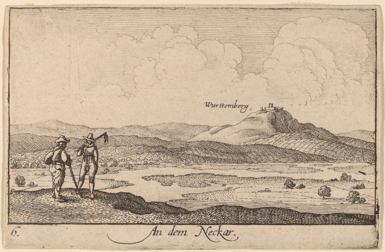 En el Neckar de Wenceslaus Hollar