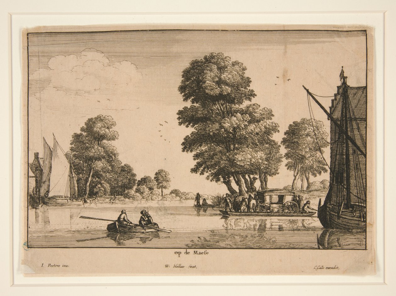 En el Mosa [Vista del río] de Wenceslaus Hollar