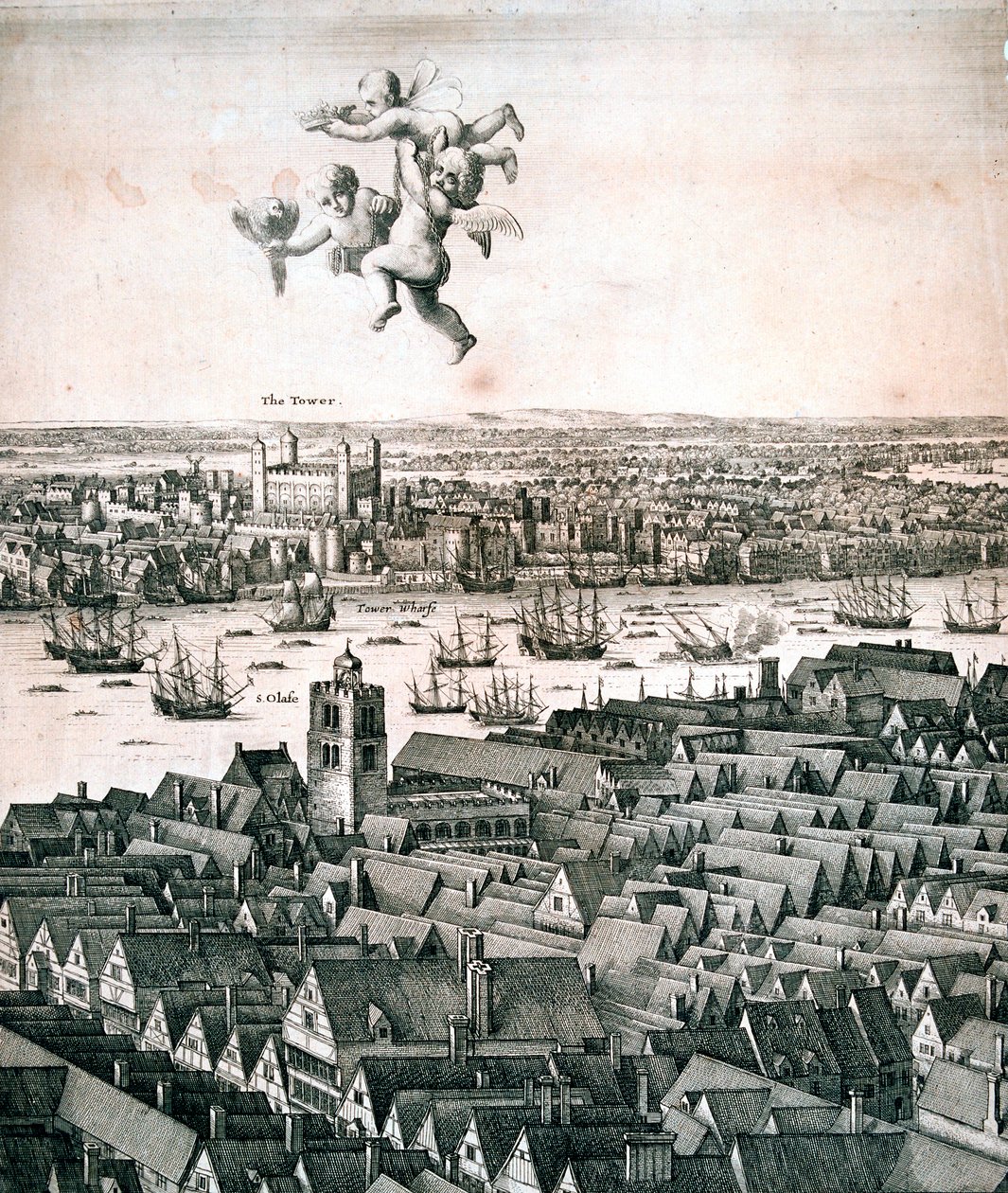 Vista panorámica de Londres, c. 1670 de Wenceslaus Hollar
