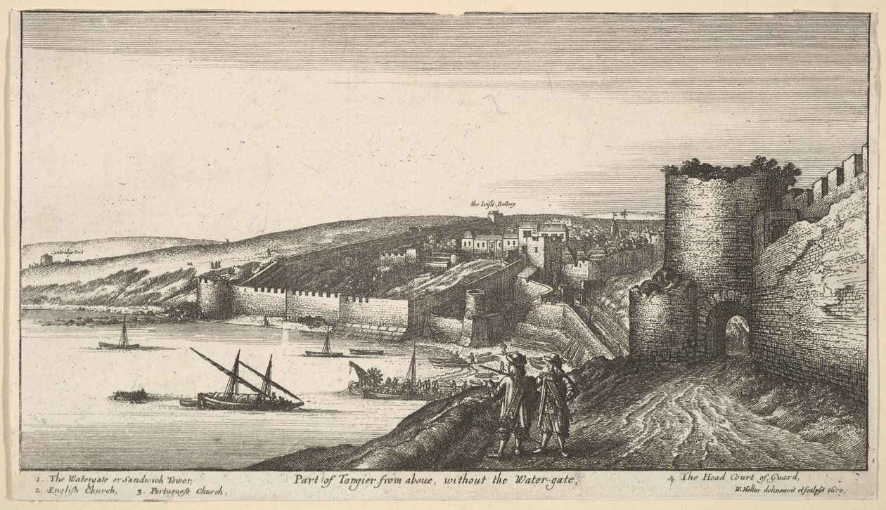 Parte de Tánger desde arriba, sin la Puerta de Agua, 1670 de Wenceslaus Hollar
