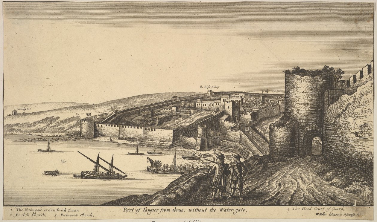 Parte de Tánger desde arriba, 1670 de Wenceslaus Hollar