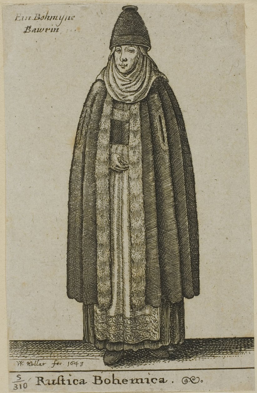 Campesina de Bohemia de Wenceslaus Hollar