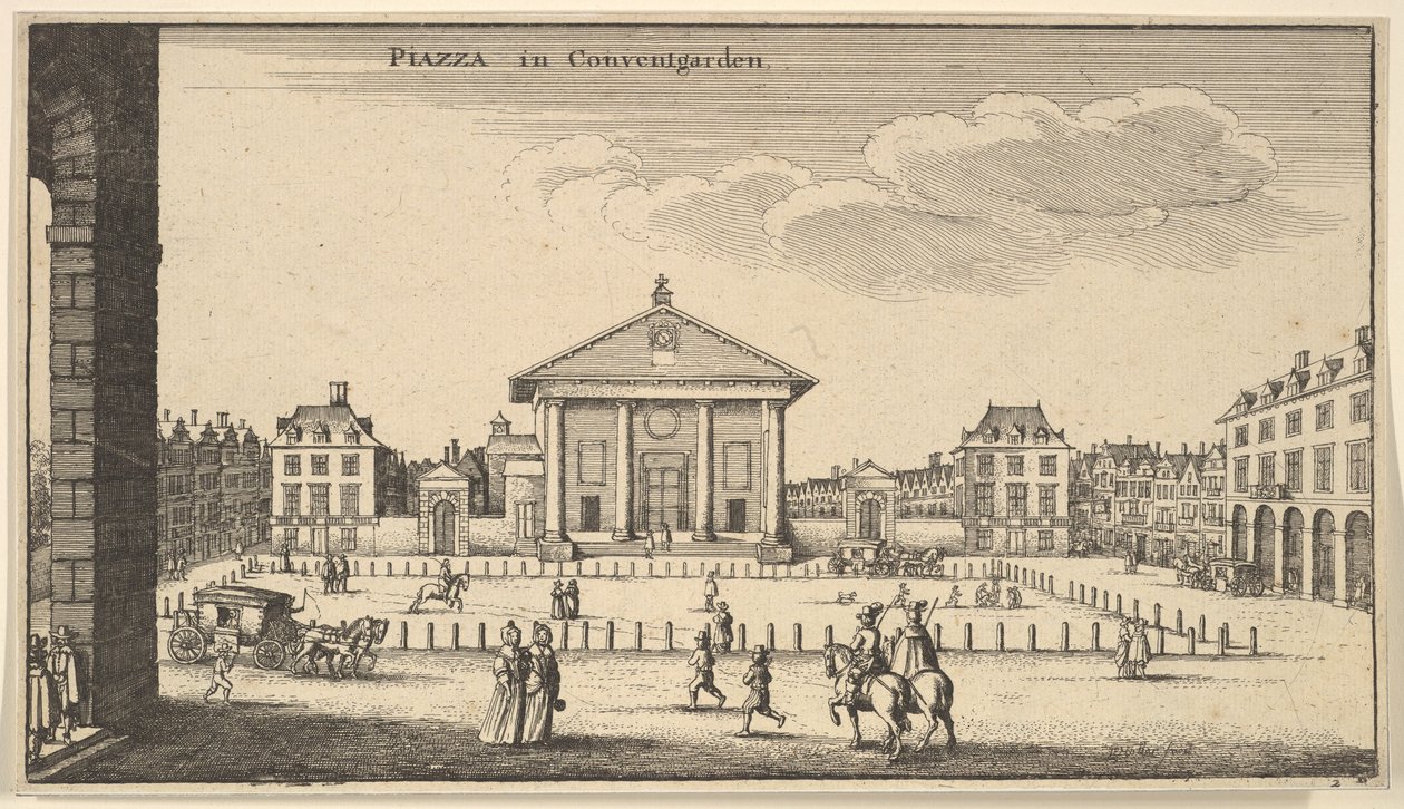 Plaza en Covent Garden, ca. 1647 de Wenceslaus Hollar