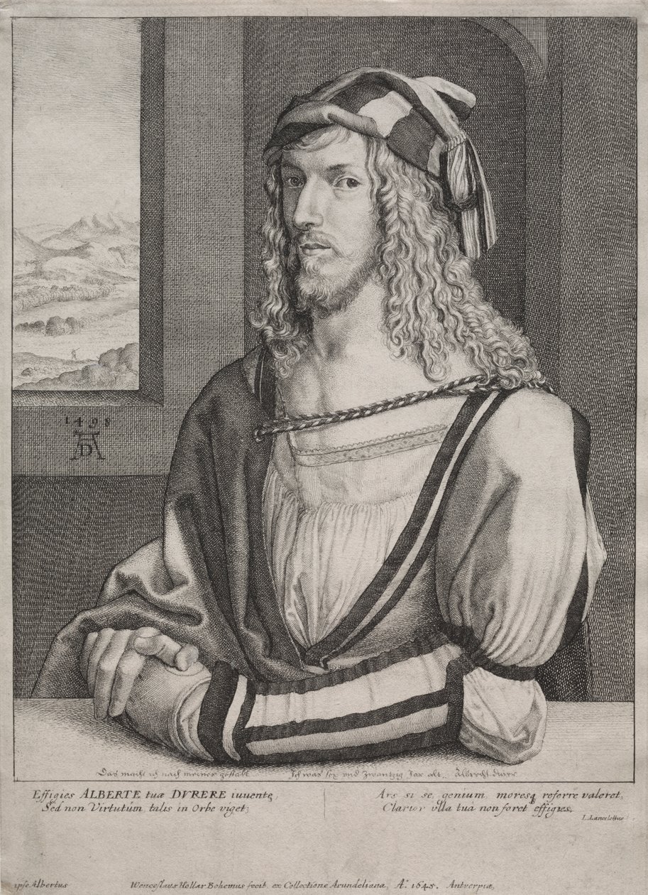 Retrato de Albrecht Dürer, a la edad de 26 años de Wenceslaus Hollar