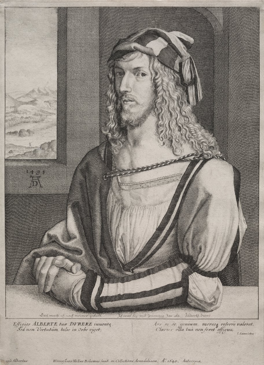 Retrato de Alberto Durero, a la edad de 26 años de Wenceslaus Hollar