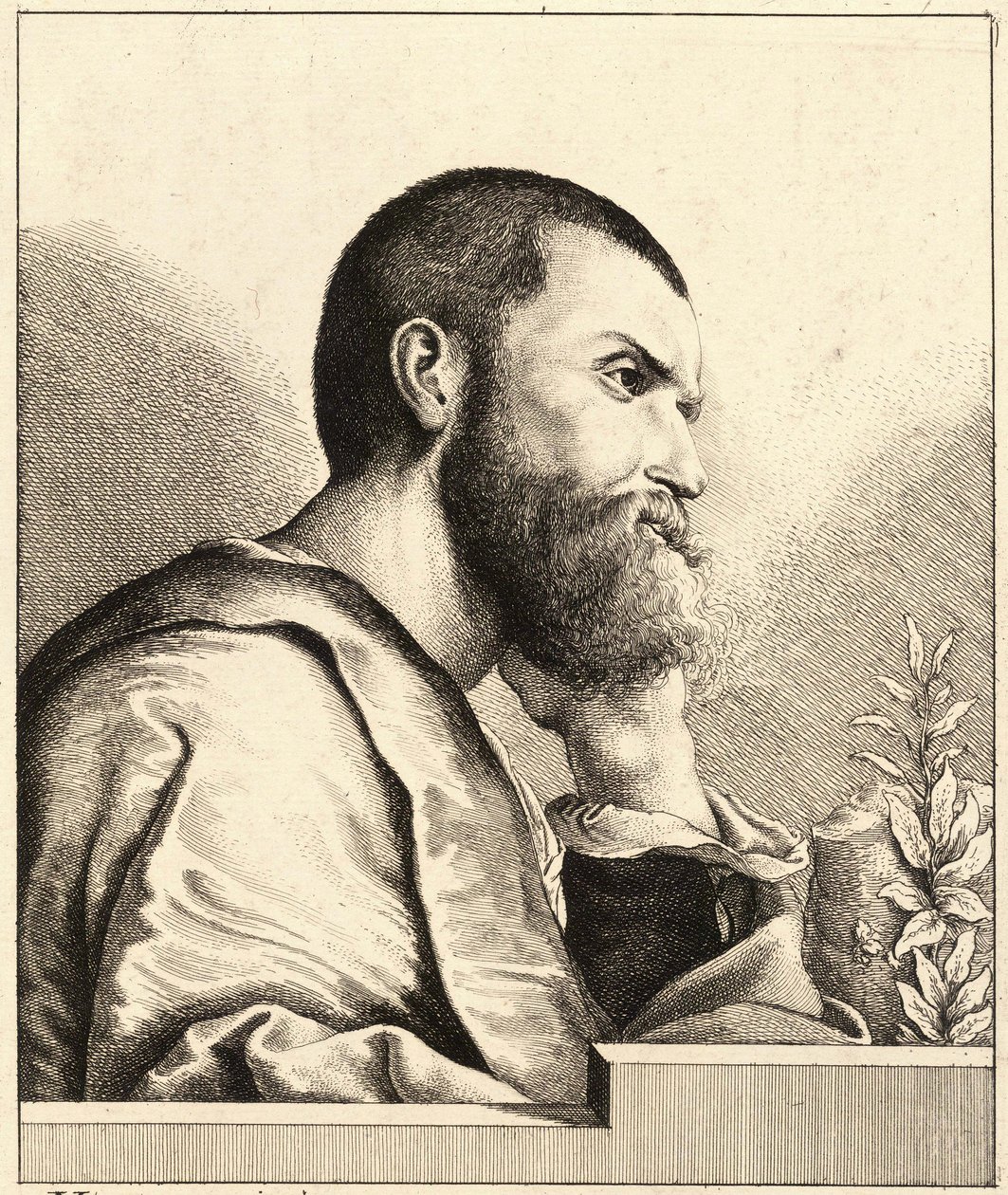 Retrato de Pietro Aretino de joven, c.1650 de Wenceslaus Hollar
