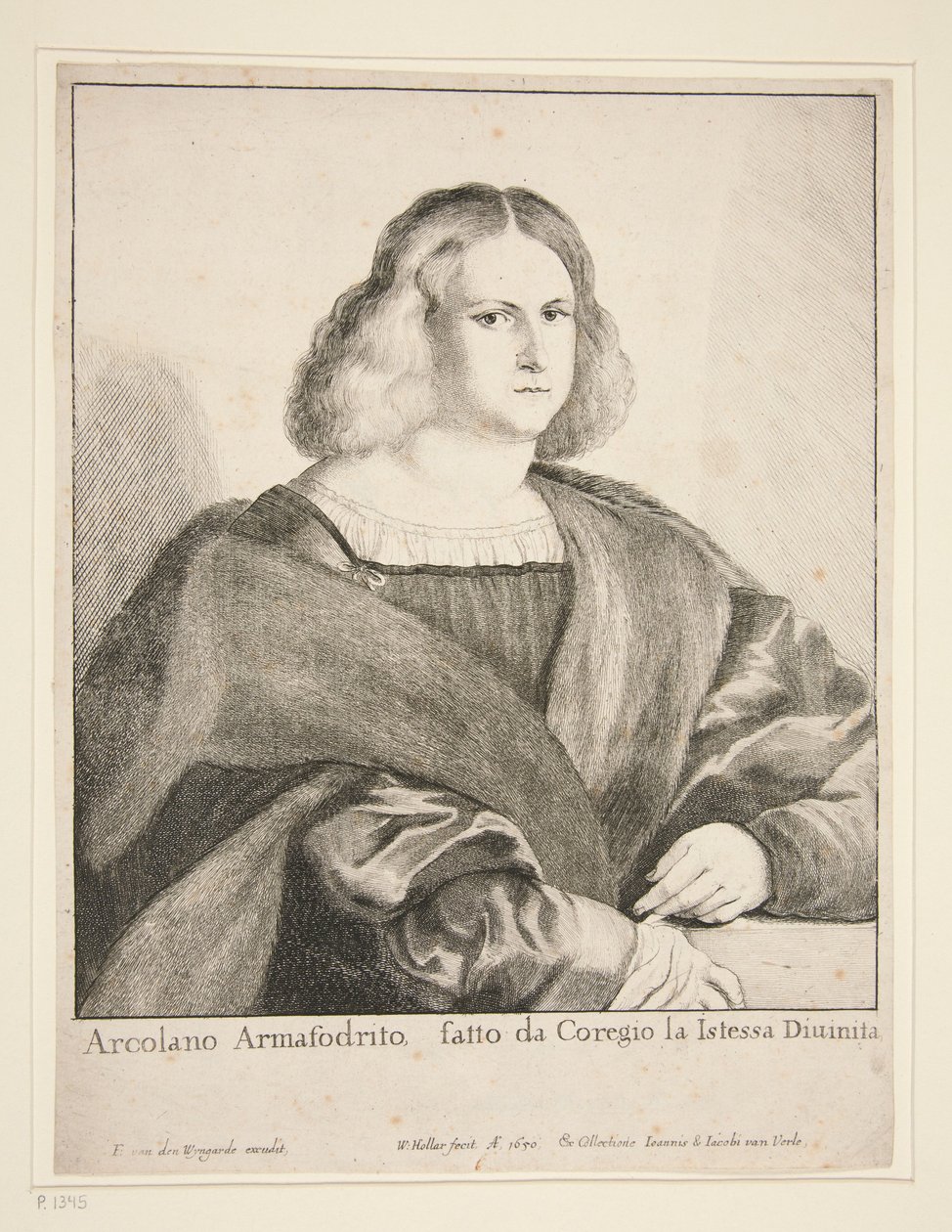Retrato de un hombre (Arcolano Armafodrito) de Wenceslaus Hollar