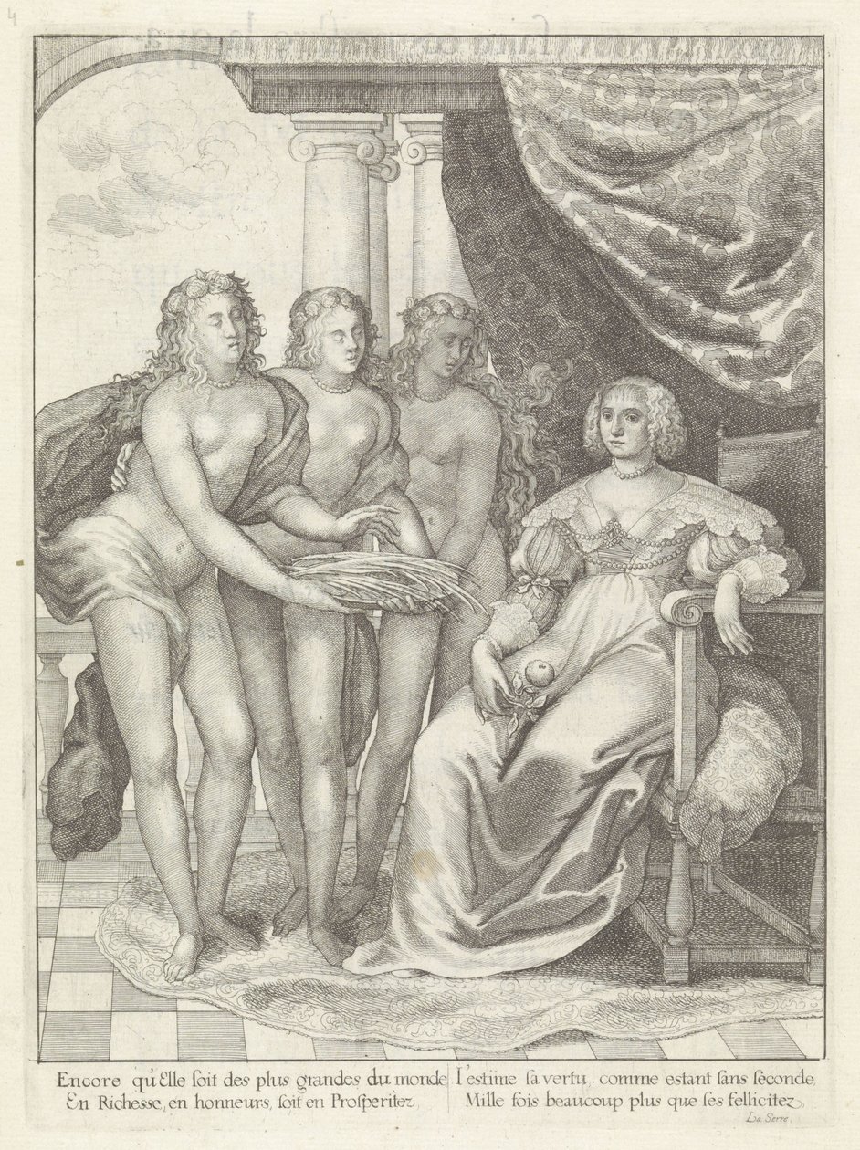 Retrato de Amalia van Solms Historia de la Entrada de la Reina Madre del Rey Cristianísimo en las Provincias Unidas de los Países Bajos. (título de la serie) de Wenceslaus Hollar