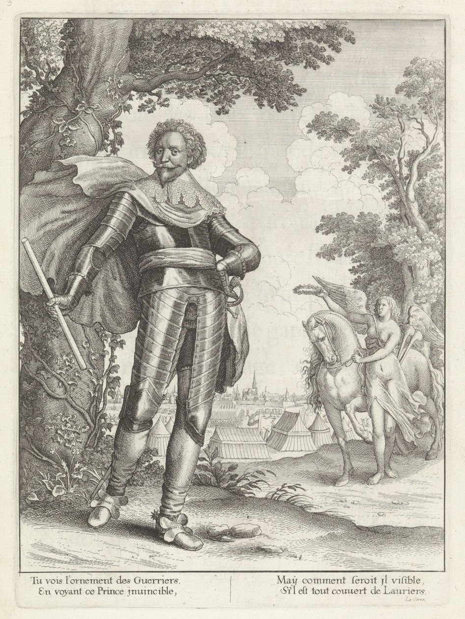 Portret van Frederik Hendrik, prins van Oranje Historia de la Entrada de la Reina Madre del Rey Cristianísimo en las Provincias Unidas de los Países Bajos. (título de la serie) de Wenceslaus Hollar