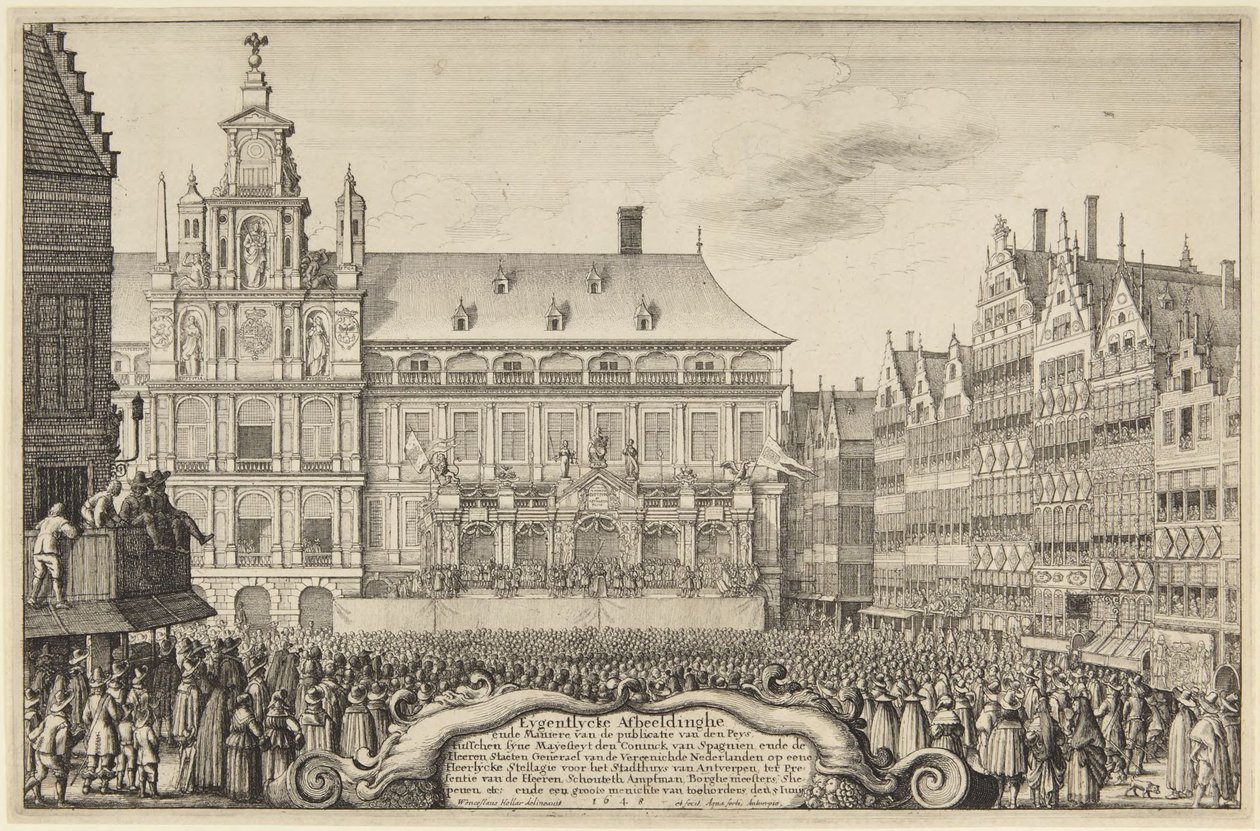 Proclamación de paz - Amberes de Wenceslaus Hollar