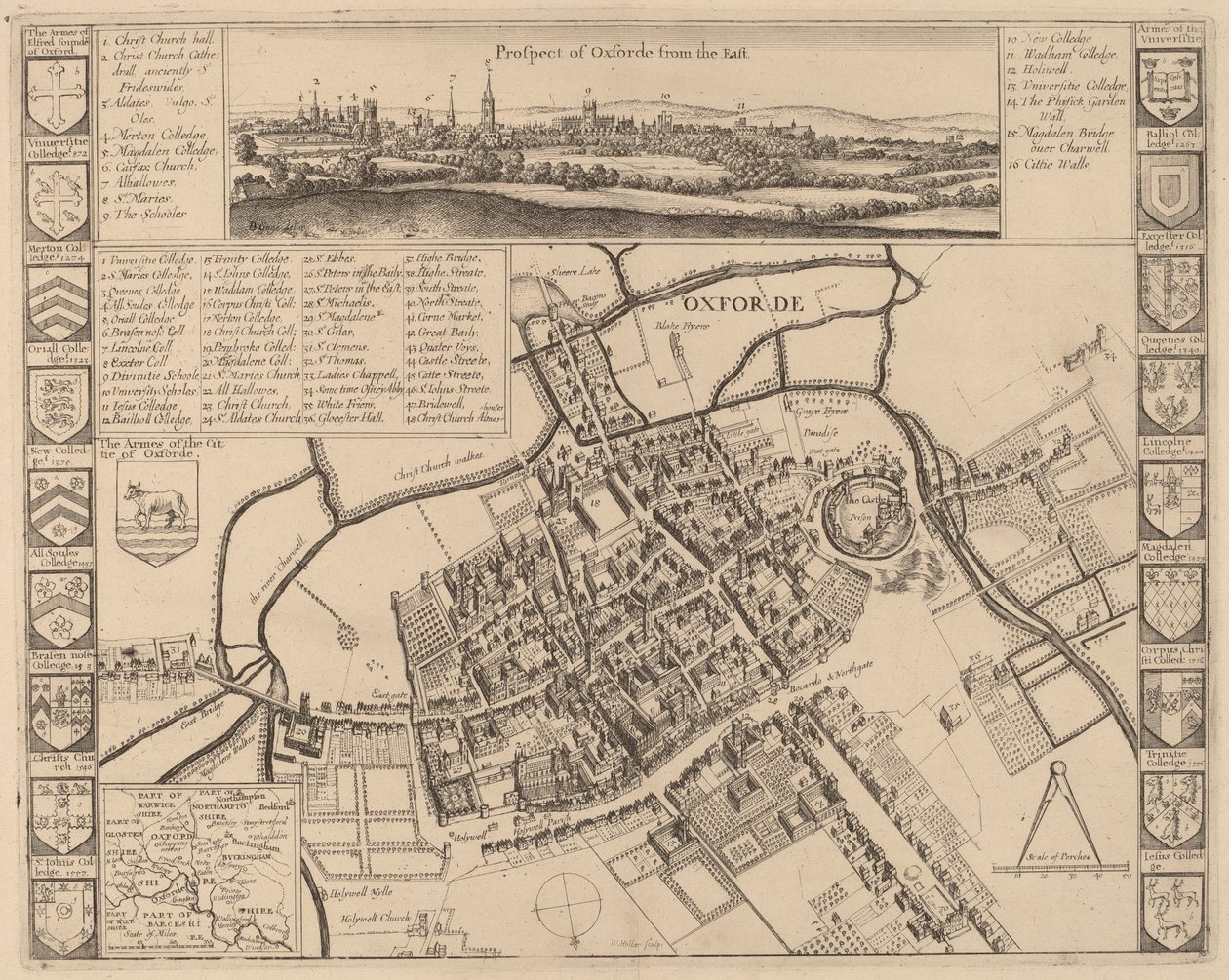Perspectiva de Oxford de Wenceslaus Hollar