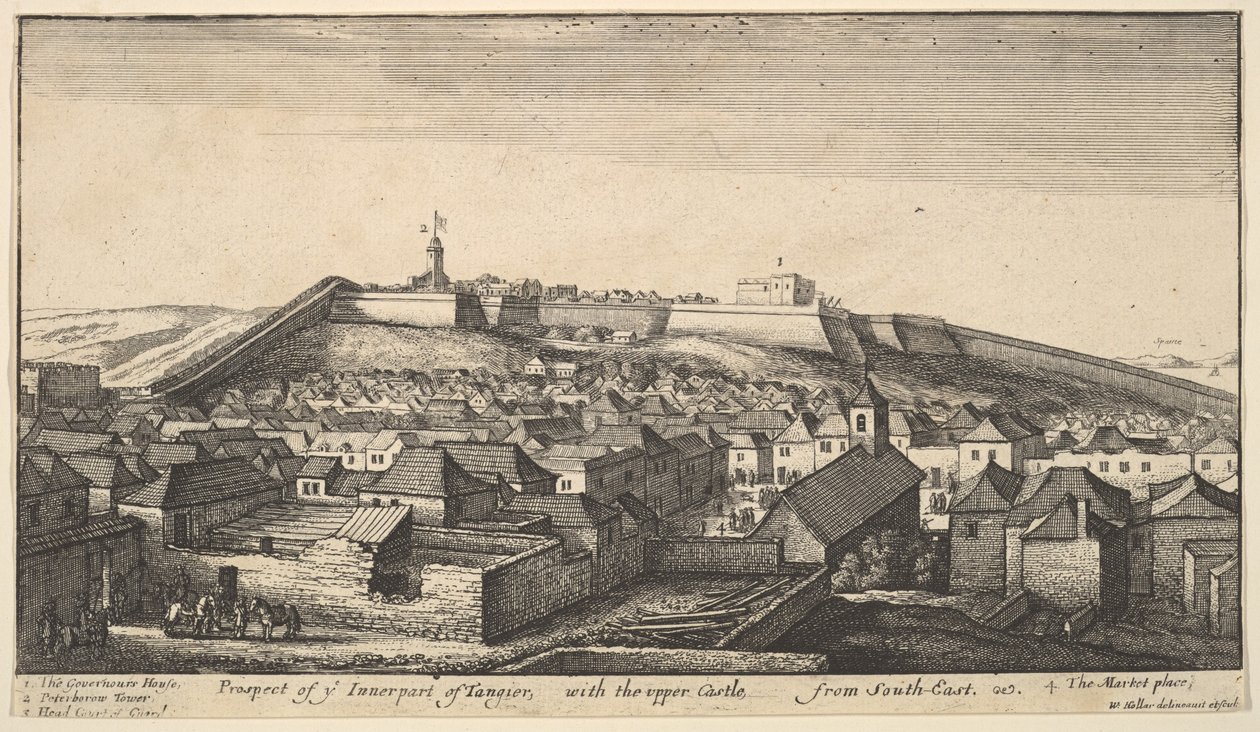 Perspectiva de la parte interior de Tánger, ca. 1670 de Wenceslaus Hollar
