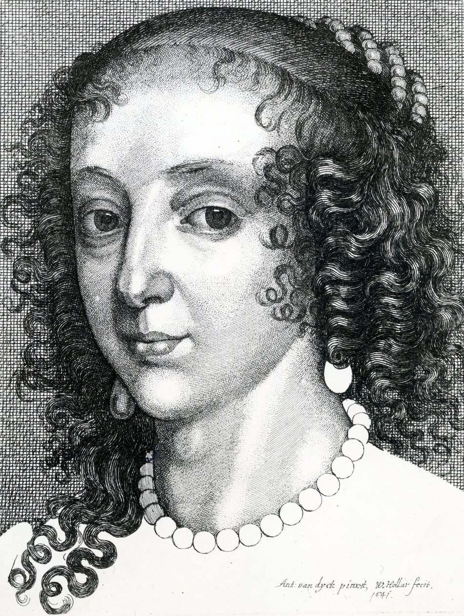 Reina Henrietta Maria, 1641 de Wenceslaus Hollar