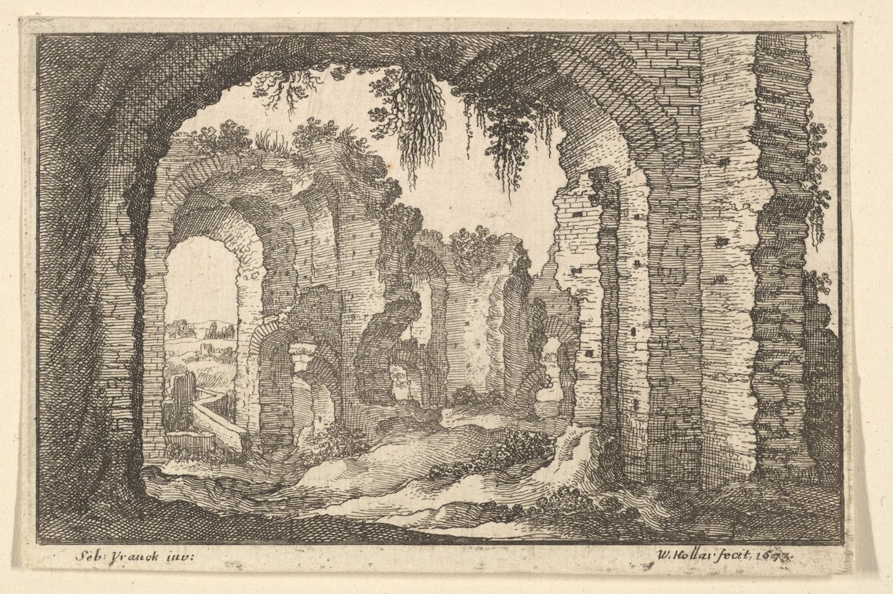 Ruinas romanas, 1673 de Wenceslaus Hollar