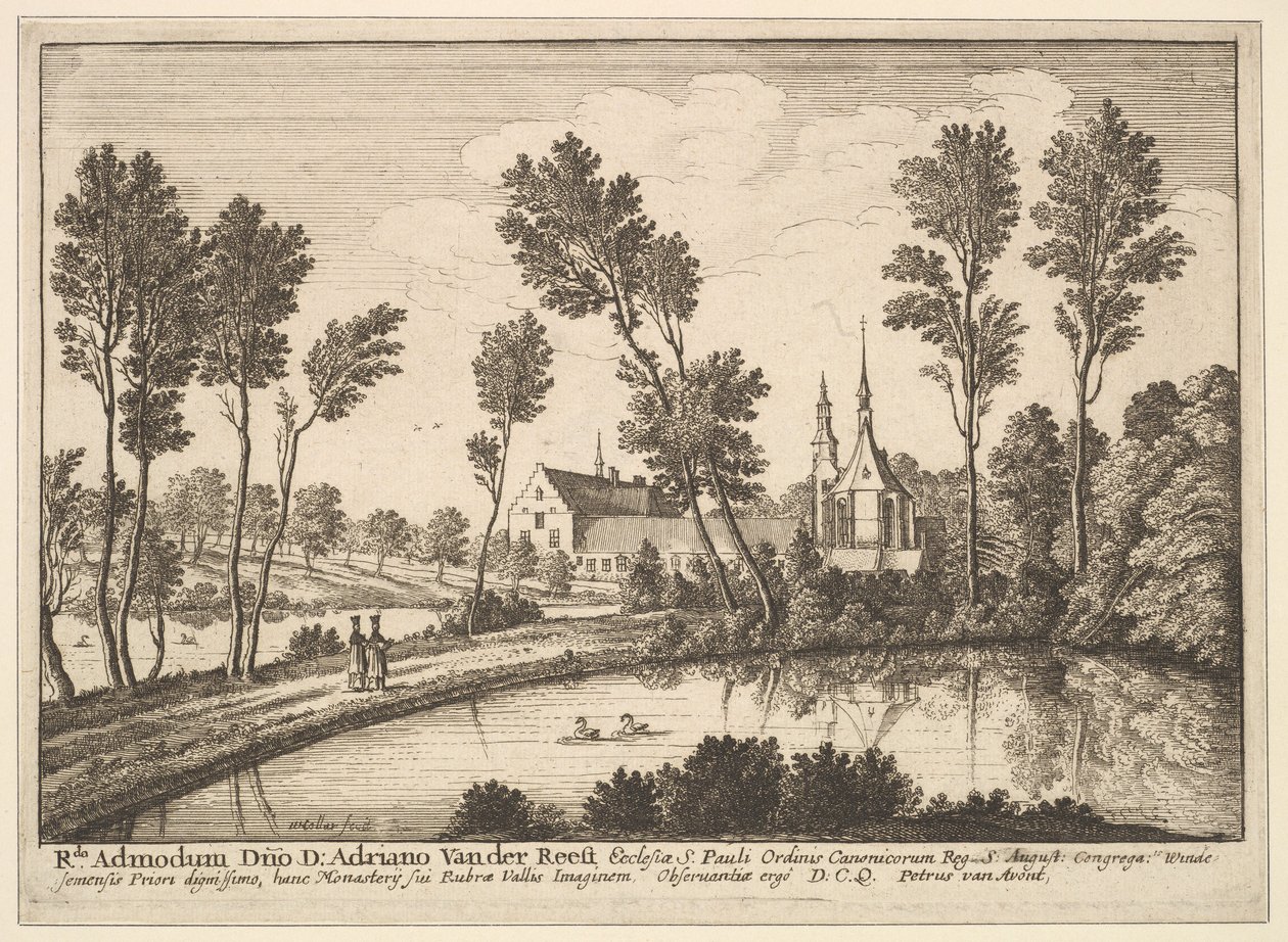Abadía de Rothendael de Wenceslaus Hollar