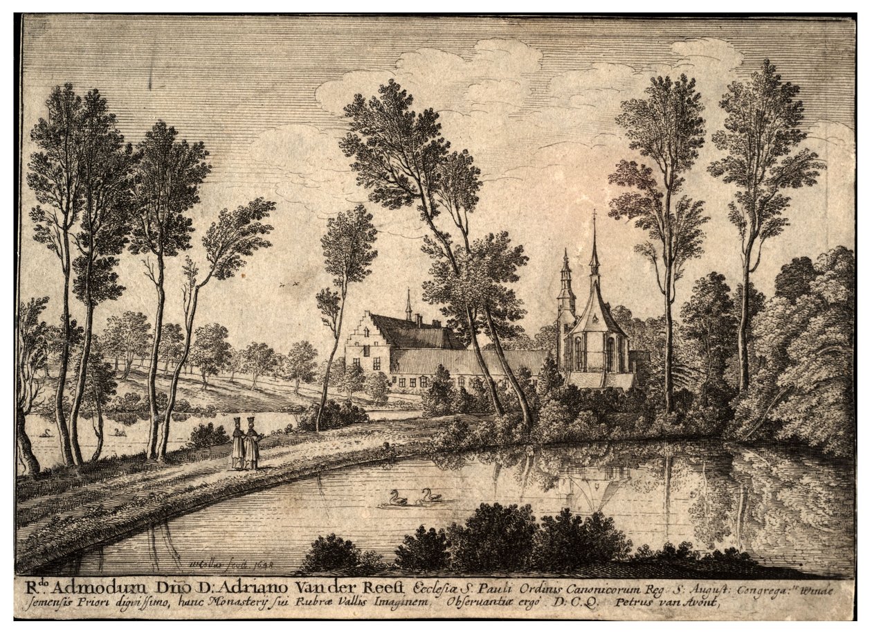 Abadía de Rothendael de Wenceslaus Hollar