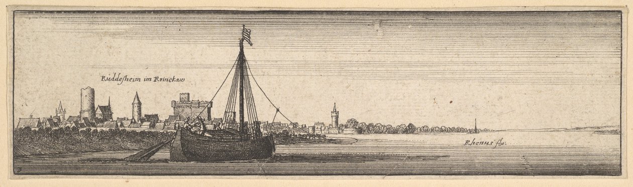 Rüdesheim, 1642-44 de Wenceslaus Hollar