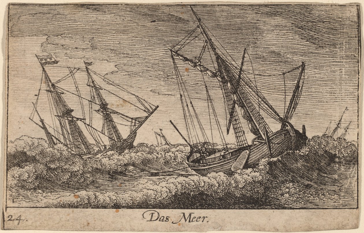 Escena marina de Wenceslaus Hollar