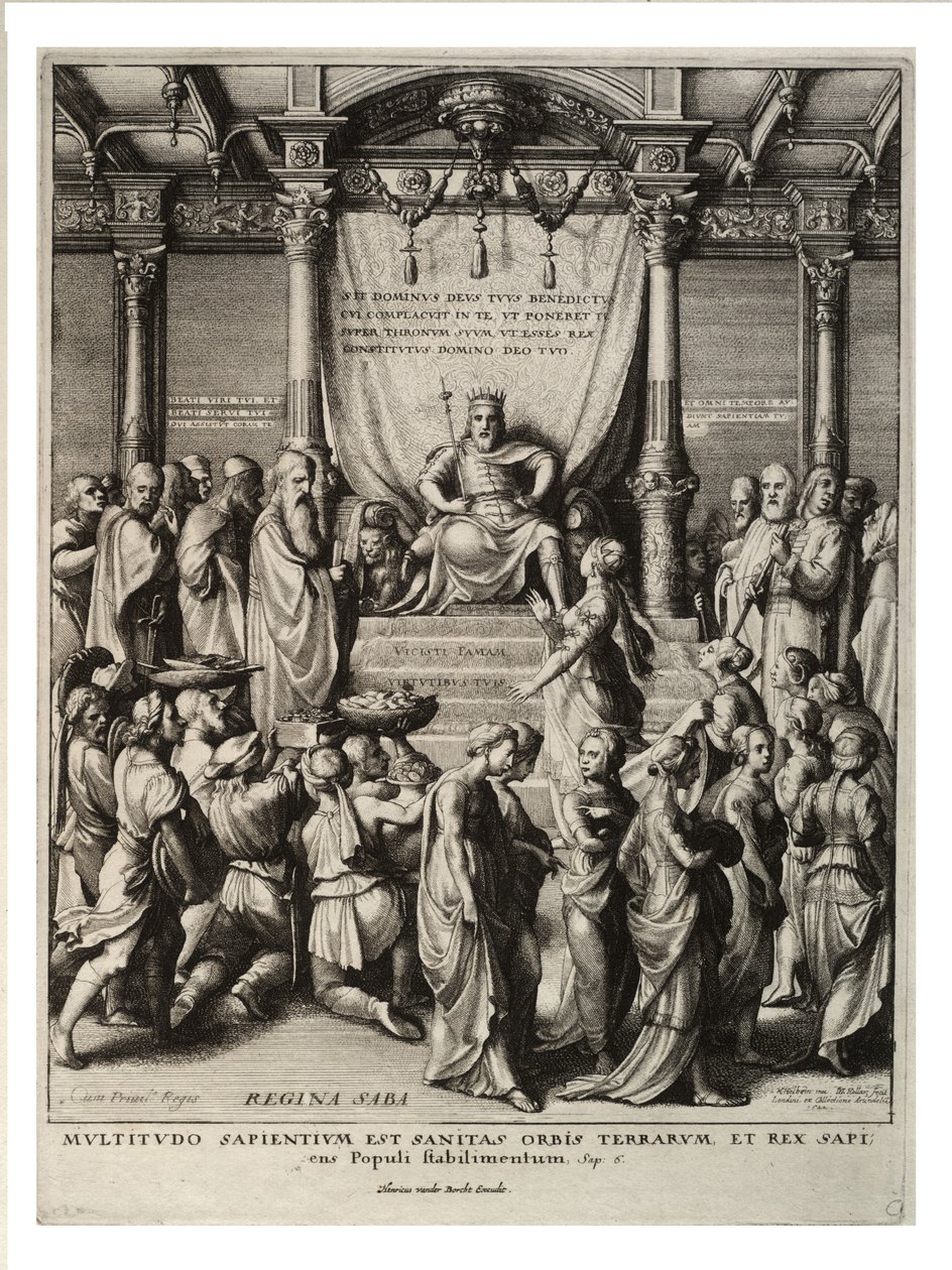 Salomón y la Reina de Saba de Wenceslaus Hollar