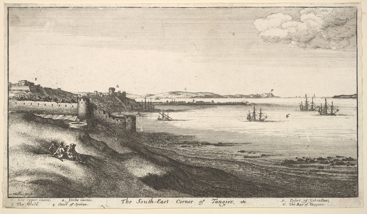 Esquina sureste de Tánger, 1669-73 de Wenceslaus Hollar