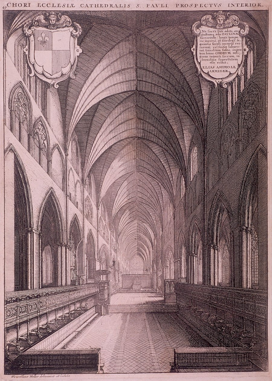 Catedral de San Pablo antigua, Londres de Wenceslaus Hollar