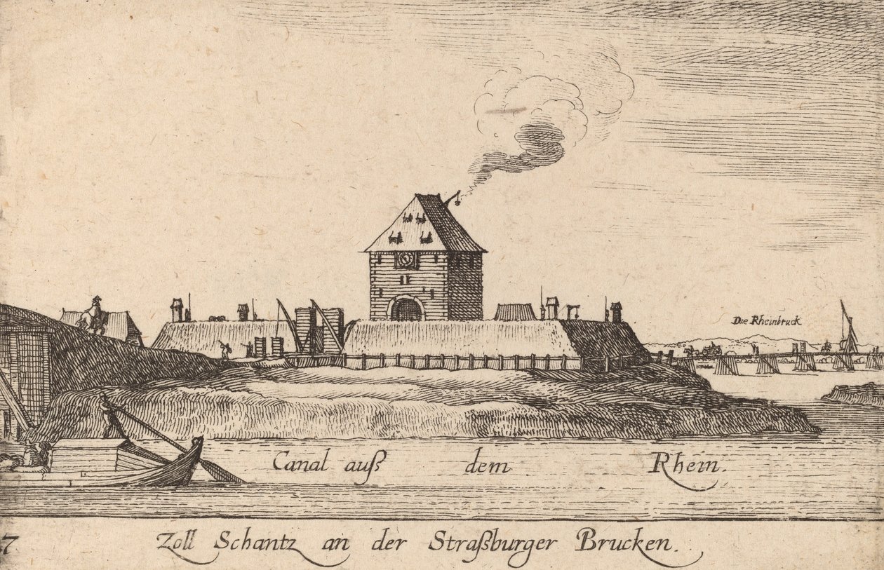 Estrasburgo: La casa de peaje, 1635 de Wenceslaus Hollar