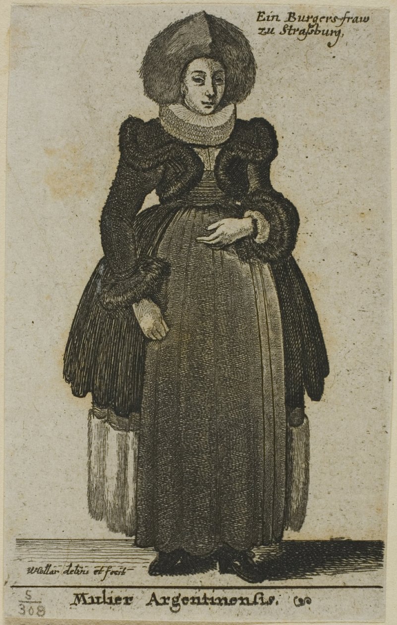 Mujer de Estrasburgo de Wenceslaus Hollar