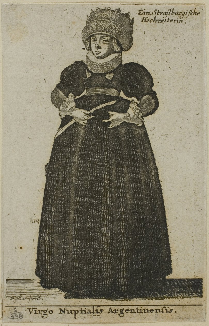 Mujer de Estrasburgo en vestido de novia de Wenceslaus Hollar
