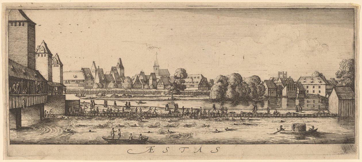 Verano: El lugar de baño de Wenceslaus Hollar