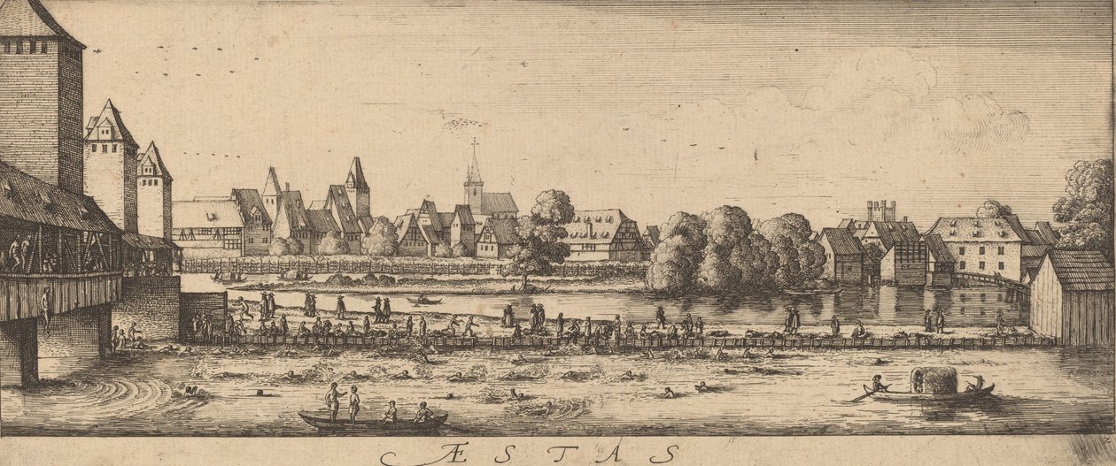 Verano: El lugar de baño, c. 1628-1629 de Wenceslaus Hollar