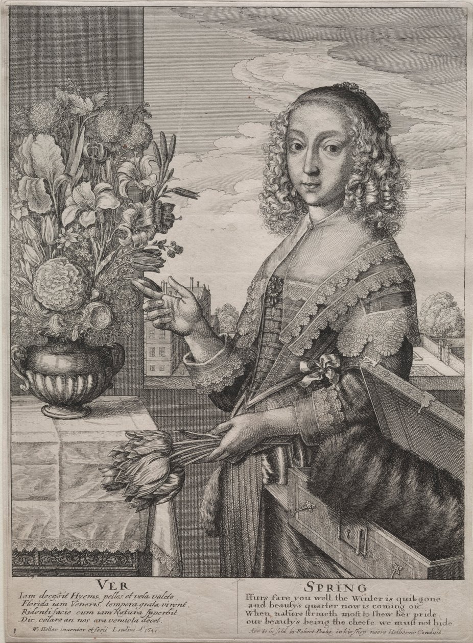 Las Cuatro Estaciones: Primavera, 1641 de Wenceslaus Hollar