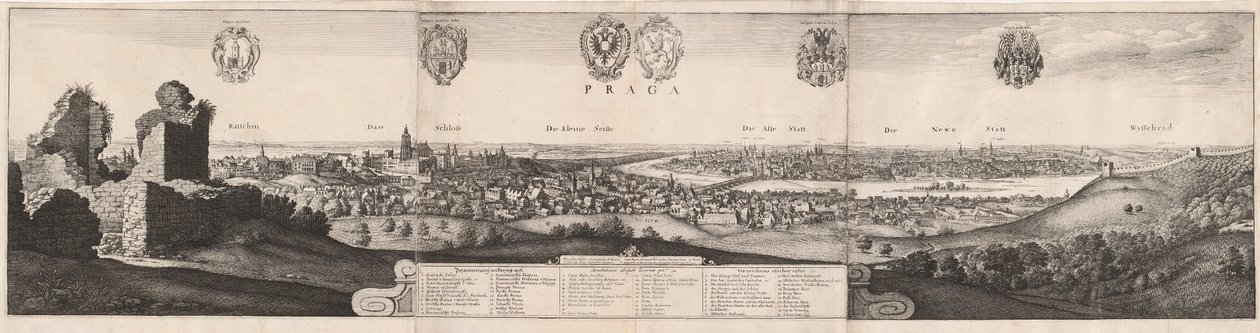 La Gran Vista de Praga, 1649 de Wenceslaus Hollar