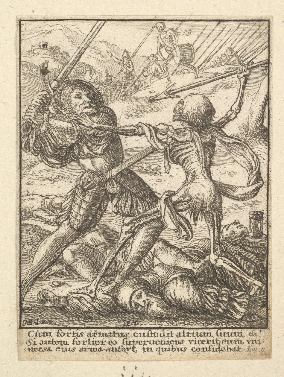 El caballero, de La danza de la muerte de Wenceslaus Hollar