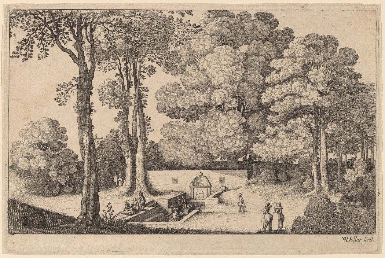 El manantial mineral de Wenceslaus Hollar