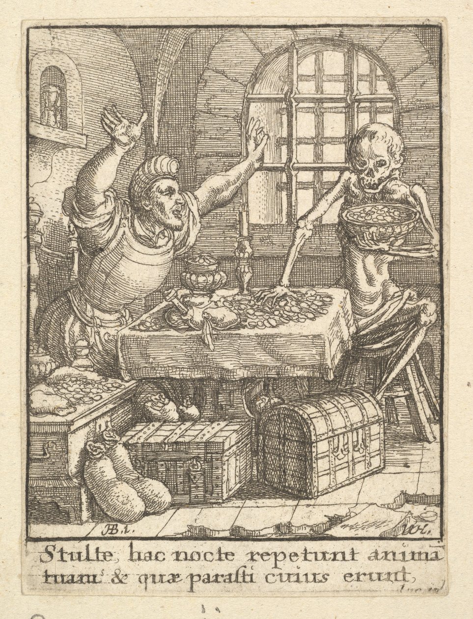 El avaro, de la Danza de la Muerte, 1651 de Wenceslaus Hollar