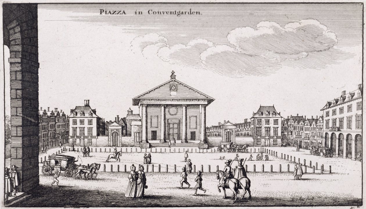 La Piazza en Covent Garden, 1647 de Wenceslaus Hollar
