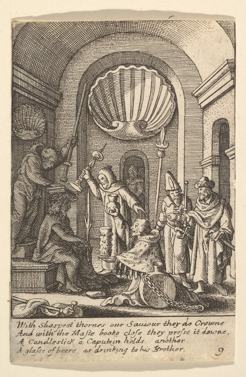 La burla de Cristo, 1625-77 de Wenceslaus Hollar