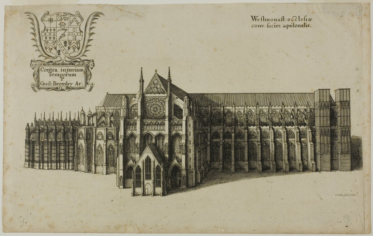 Vista desde la iglesia de North Westminster de Wenceslaus Hollar