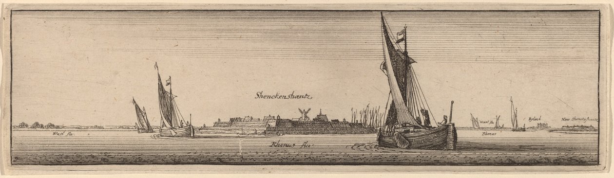 Vista de Shenckenschantz, 1647 de Wenceslaus Hollar