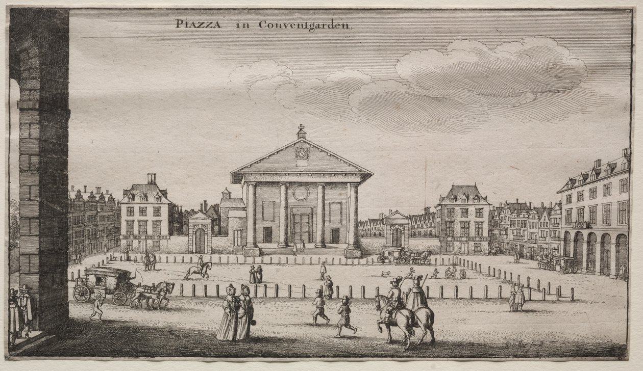 Vistas de Londres: La Piazza en Covent Garden de Wenceslaus Hollar