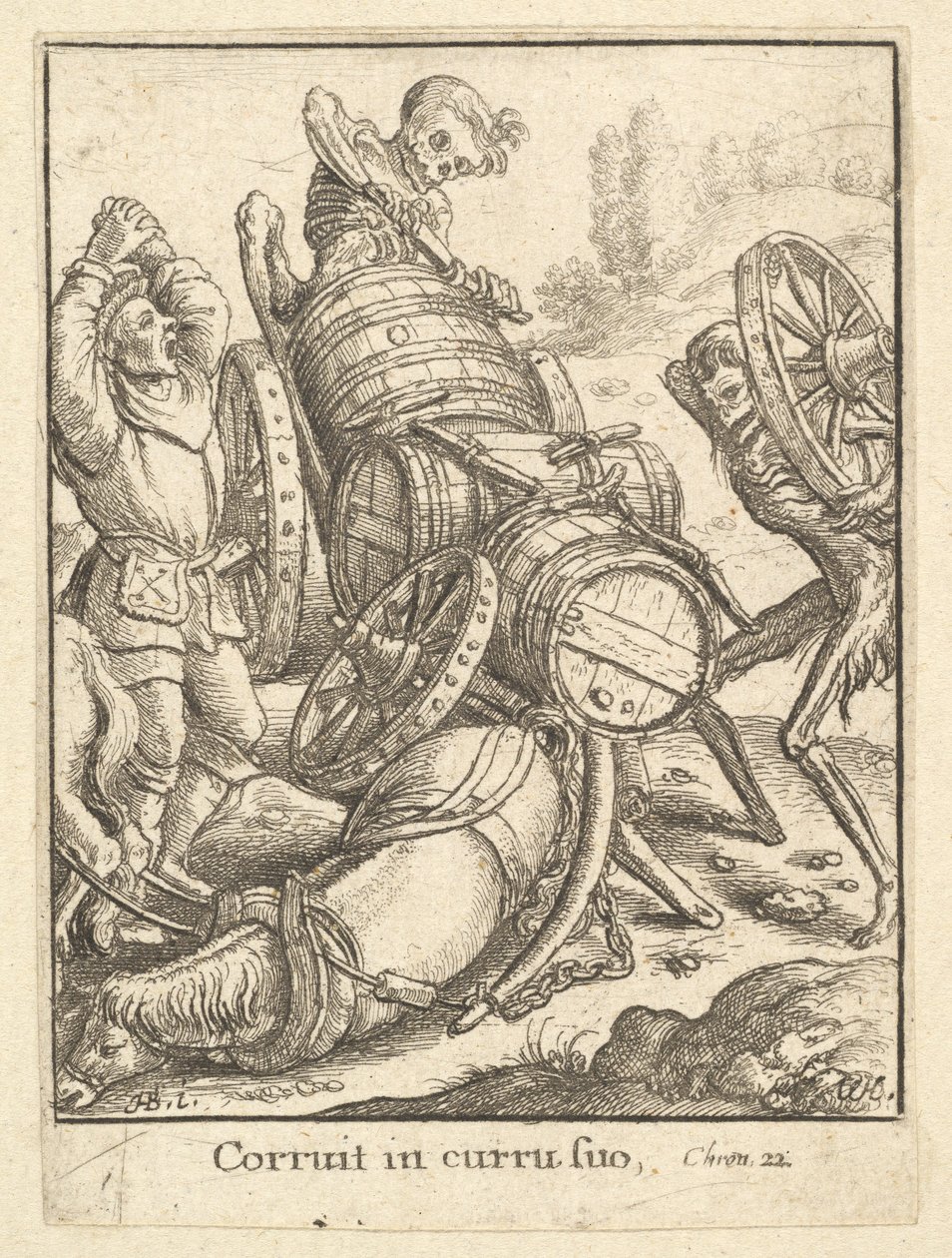 Carretero, de la Danza de la Muerte, 1651 de Wenceslaus Hollar