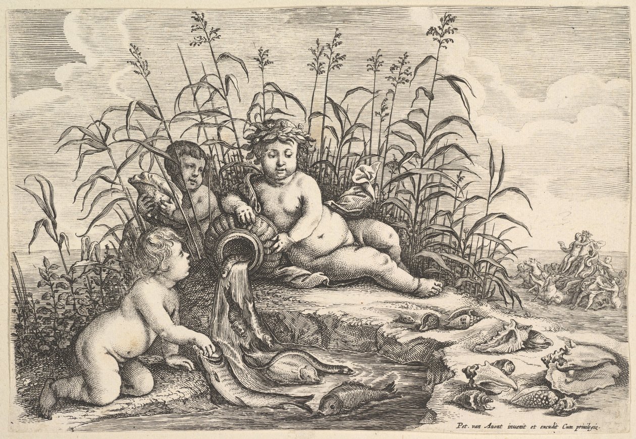 Agua Los Cuatro Elementos de Wenceslaus Hollar