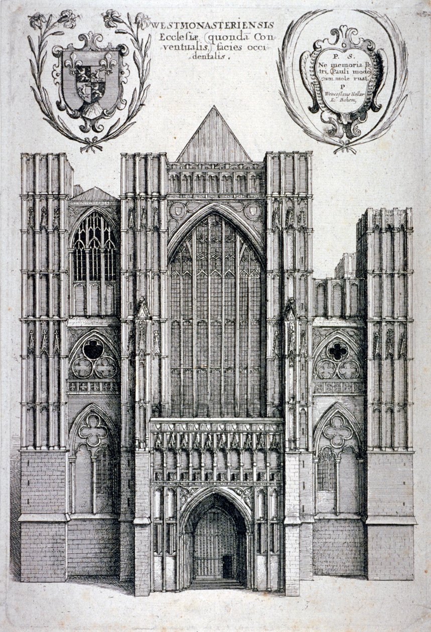 Abadía de Westminster, Londres, c. 1650 de Wenceslaus Hollar