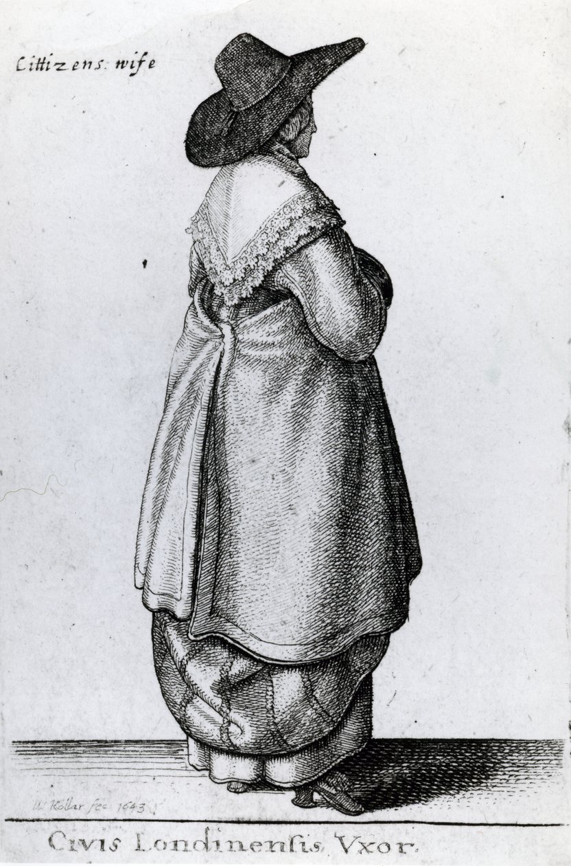Esposa de un ciudadano de Londres, 1643 de Wenceslaus Hollar