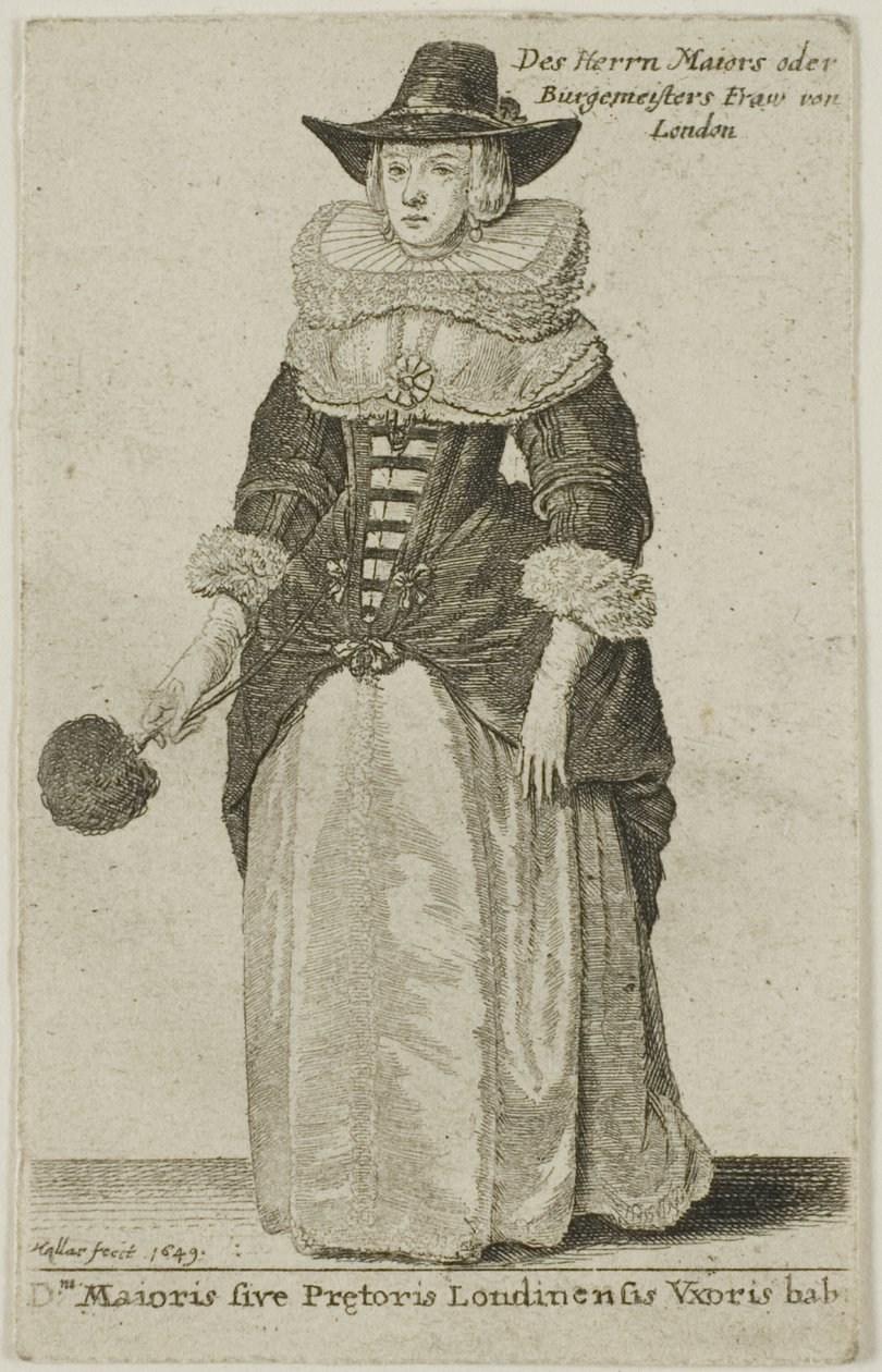 Esposa del Alcalde de Londres de Wenceslaus Hollar