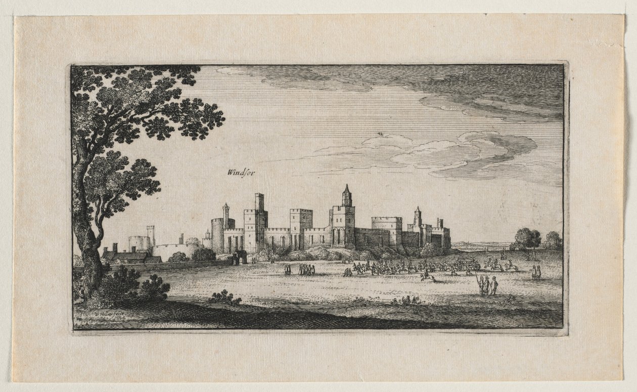 Castillo de Windsor desde el sureste, 1644 de Wenceslaus Hollar